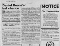 Daniel Boone's' last chance