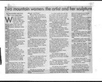 Two mountain women: the artist and her sculpture