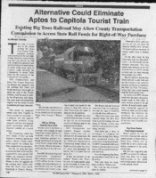 Alternative Could Eliminate Aptos to Capitola Tourist Train