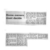 Home owners must decide