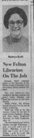 New Felton Librarian On The Job