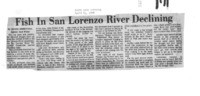 Fish In San Lorenzo River Declining