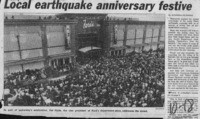 Local earthquake anniversary festive