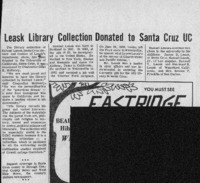 Leask Library collection donated to Santa Cruz UC