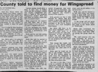 County told to find money for Wingspread