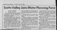 Scotts Valley Joins Water Planning Force