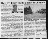 How Dr. Bixby made a name for himself