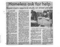 Homeless ask for help