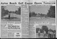 Aptos Beach Golf Course opens tomorrow