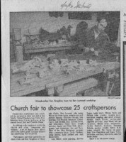 Church fair to showcase 25 craftspersons