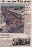 Union marchers fill the streets