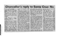 Chancellor's reply to Santa Cruz: No