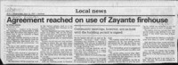 Agreement reached on use of Zayante firehouse