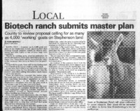 Biotech ranch submits master plan