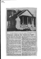 Historic status for Valencia hall?