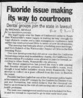 Fluoride issue making its way to courtroom