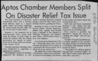 Aptos Chamber members split on disaster relief tax issue