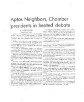 Aptos Neighbors, Chamber presidents in heated debate