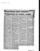 Suprising test results: Asbestos in water wells