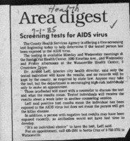 Screening tests for AIDS virus