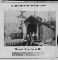 A look into the Valley's past: end of the line in B. C