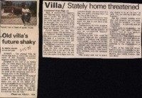 Old villa's future shaky