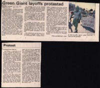 Green Giant layoffs protested