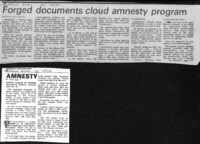 Forged documents cloud amnesty program