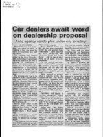 Car dealers await word on dealership proposal