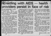 Wrestling with AIDS--health providers persist in face of risk