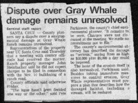 Dispute over Gray Whale damage remains unresolved