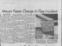 Mayor Faces Charge in Flag Incident