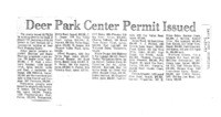 Deer Park Center Permit Issued