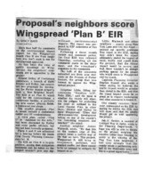 Proposal's neighbors score Wingspread 'Plan B' EIR