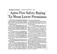 Aptos Fire Safety Rating to Mean Lower Premiums