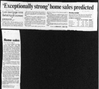 Exceptionally strong' home sales predicted