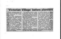 Victorian Village' before planners