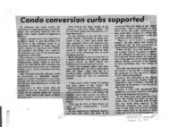 Condo conversion curbs supported