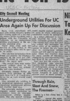 Underground Utilities for UC Area Again Up for Discussion