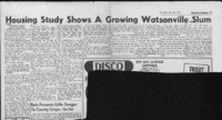 Housing Study Shows A Growing Watsonville Slum