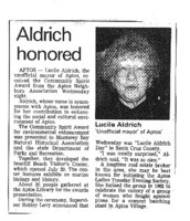 Aldrich honored