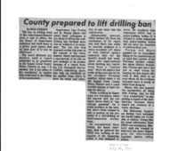 County prepared to lift drilling ban