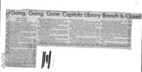 Going, Going, Gone: Capitola Library Branch Is Closed