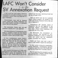 LAFC Won't Consider SV Annexation Request