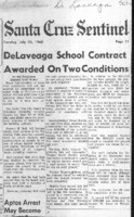 DeLaveaga School Contract Awarded On Two Conditions