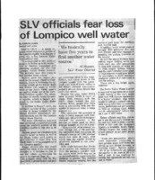 SLV officials fear loss of Lompico well water