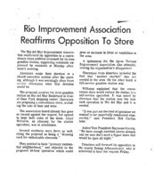 Rio Improvement Association Reaffirms Opposition To Store