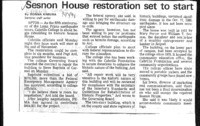 Sesnon House restoration set to start