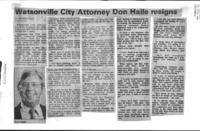 Watsonville City Attorney Don Haile resigns