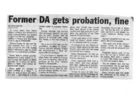 Former DA gets probation, fine